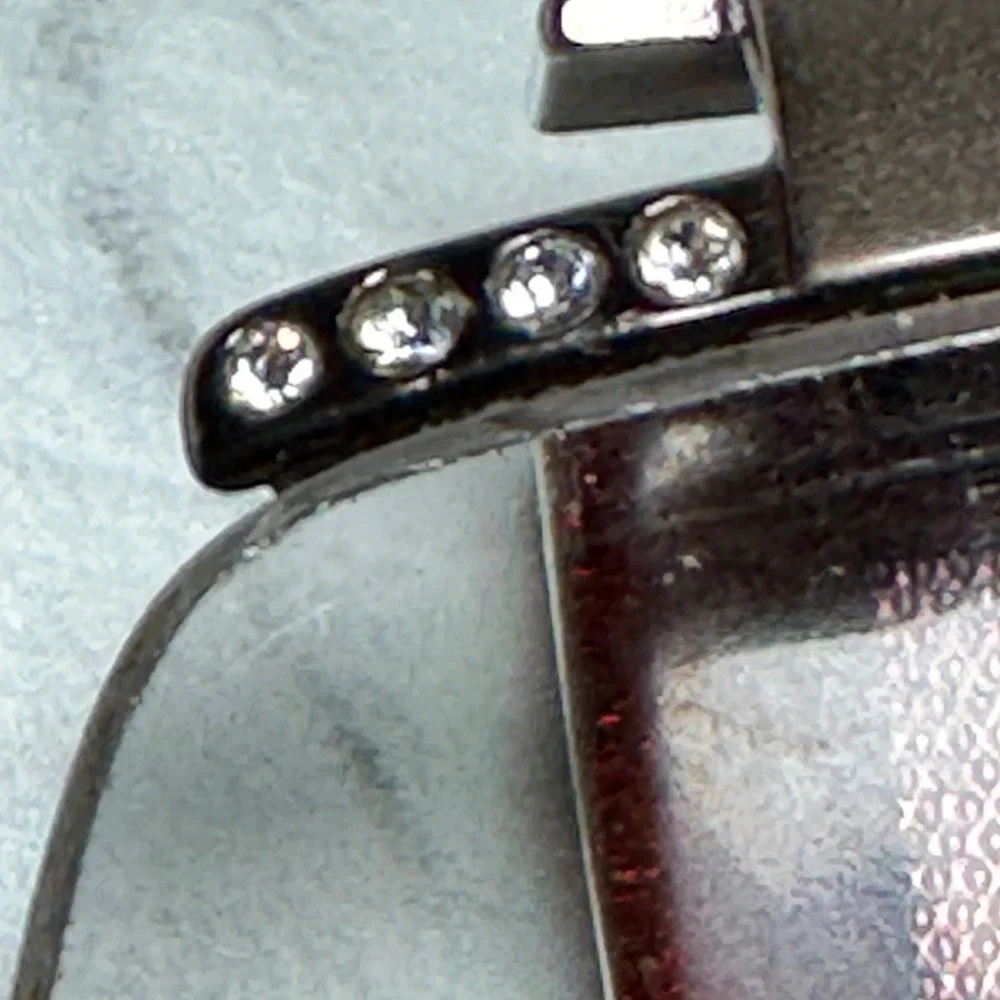 Versace 1090-B Brown Glitter Rhinestone Semi Rimless Eyeglass Frames 50-18-130